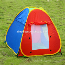 children playing pop up tent